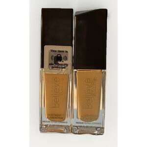 Believe Beauty Skin Finish Foundation Shell Medium Full Coverage 0.85oz Lot 2